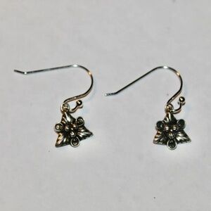 New Silver Floral Earrings, Stamped .925 SS